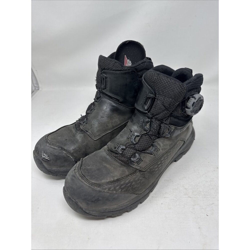 Red Wing ASTM F2413-18 M/I/C EH #2144 Steel Toe Work Boots Black Men's Size 10 D
